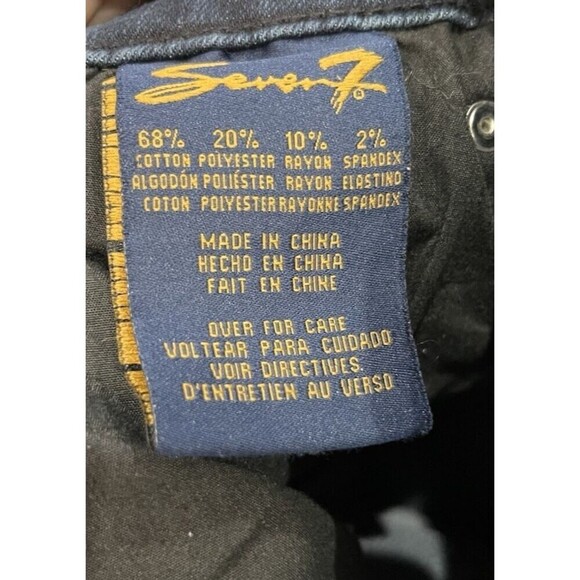 Seven7 Womens Y2K Jeans Blue 5 Pocket Slim Bootcut Denim Jeans Size 12 Sequin - Picture 8 of 9